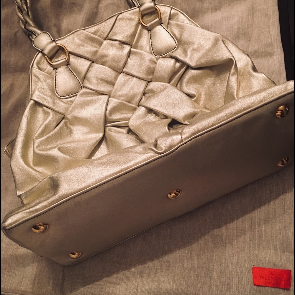 Authentic Valentino Garavani Metallic Couture Bag